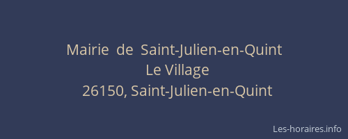 Mairie  de  Saint-Julien-en-Quint