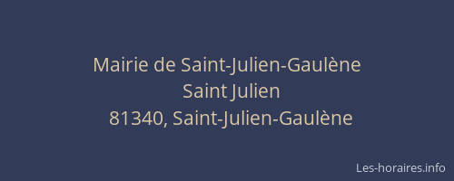 Mairie de Saint-Julien-Gaulène