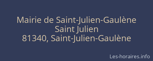Mairie de Saint-Julien-Gaulène