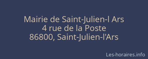 Mairie de Saint-Julien-l Ars