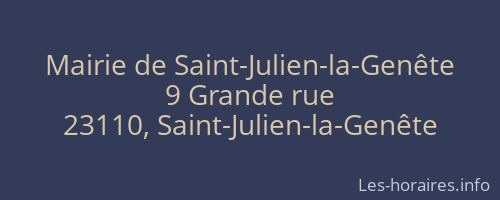 Mairie de Saint-Julien-la-Genête