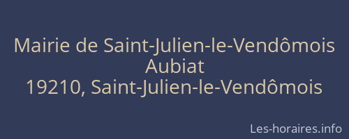 Mairie de Saint-Julien-le-Vendômois