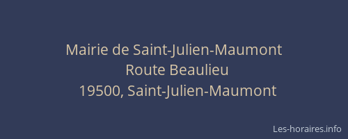 Mairie de Saint-Julien-Maumont