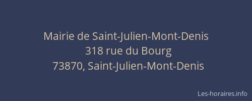 Mairie de Saint-Julien-Mont-Denis