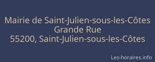Mairie de Saint-Julien-sous-les-Côtes