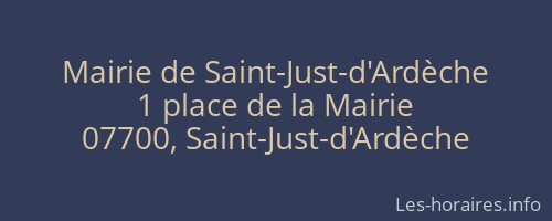 Mairie de Saint-Just-d'Ardèche