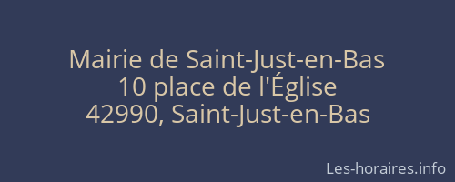 Mairie de Saint-Just-en-Bas