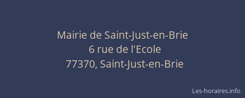 Mairie de Saint-Just-en-Brie