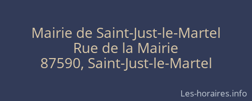 Mairie de Saint-Just-le-Martel