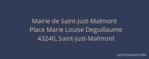 Mairie de Saint-Just-Malmont