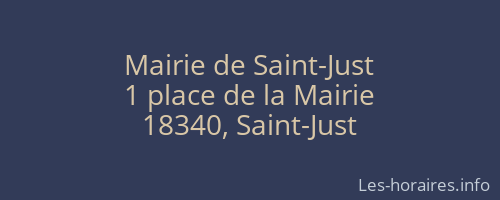 Mairie de Saint-Just