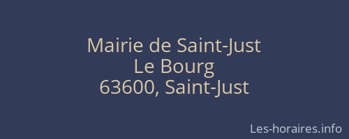 Mairie de Saint-Just