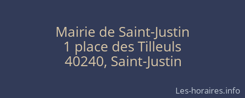 Mairie de Saint-Justin
