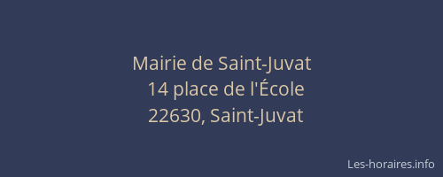 Mairie de Saint-Juvat