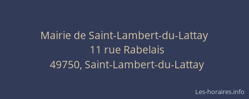 Mairie de Saint-Lambert-du-Lattay