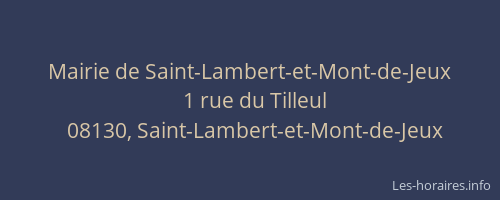 Mairie de Saint-Lambert-et-Mont-de-Jeux