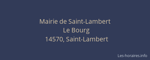 Mairie de Saint-Lambert