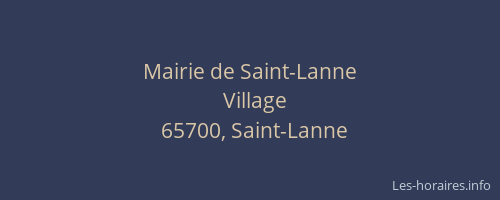 Mairie de Saint-Lanne