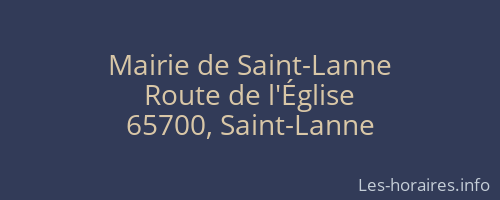 Mairie de Saint-Lanne