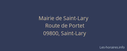 Mairie de Saint-Lary