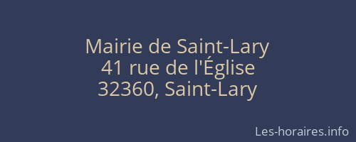 Mairie de Saint-Lary