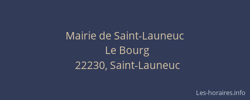 Mairie de Saint-Launeuc