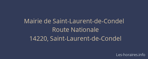 Mairie de Saint-Laurent-de-Condel