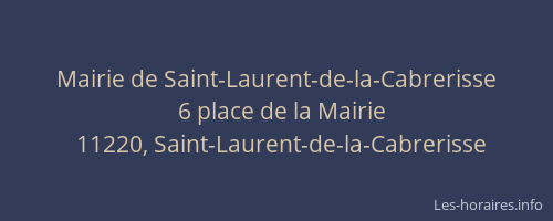 Mairie de Saint-Laurent-de-la-Cabrerisse