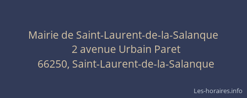 Mairie de Saint-Laurent-de-la-Salanque