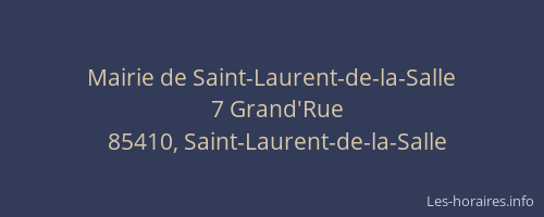 Mairie de Saint-Laurent-de-la-Salle