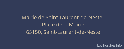 Mairie de Saint-Laurent-de-Neste