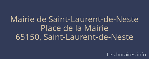 Mairie de Saint-Laurent-de-Neste