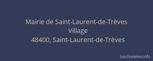 Mairie de Saint-Laurent-de-Trèves