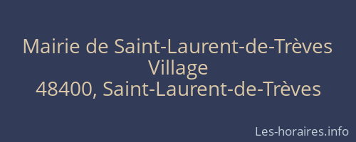 Mairie de Saint-Laurent-de-Trèves