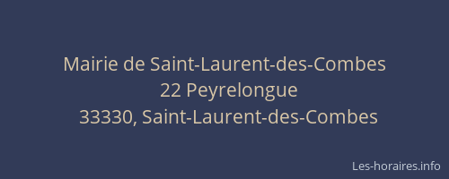 Mairie de Saint-Laurent-des-Combes