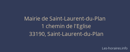 Mairie de Saint-Laurent-du-Plan