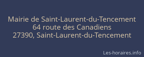 Mairie de Saint-Laurent-du-Tencement