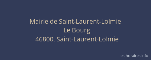 Mairie de Saint-Laurent-Lolmie