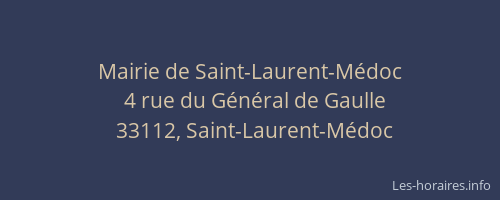 Mairie de Saint-Laurent-M&eacute;doc