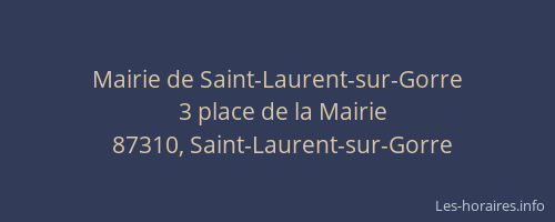 Mairie de Saint-Laurent-sur-Gorre