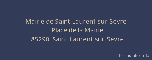 Mairie de Saint-Laurent-sur-Sèvre