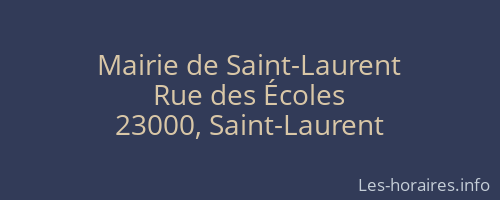 Mairie de Saint-Laurent