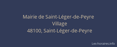 Mairie de Saint-Léger-de-Peyre