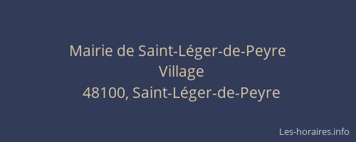 Mairie de Saint-L&eacute;ger-de-Peyre