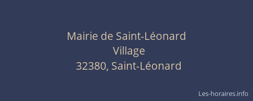 Mairie de Saint-L&eacute;onard