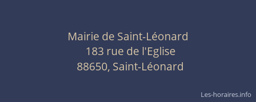 Mairie de Saint-L&eacute;onard