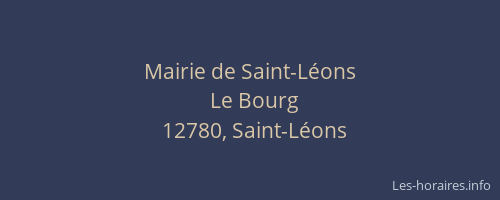 Mairie de Saint-L&eacute;ons