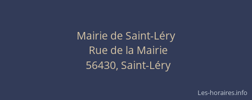 Mairie de Saint-L&eacute;ry