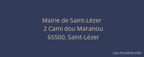 Mairie de Saint-L&eacute;zer