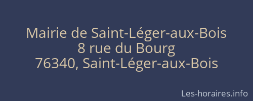 Mairie de Saint-Léger-aux-Bois